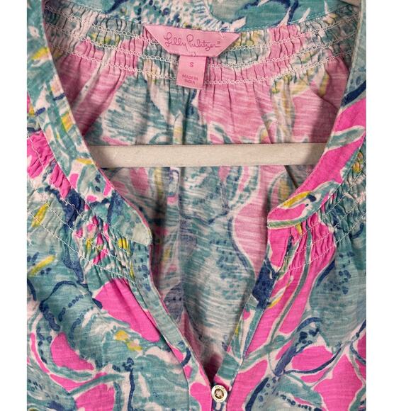 Lilly Pulitzer Essie Lobsters Top in High Tide Navy Drop Size Small - Picture 7 of 11